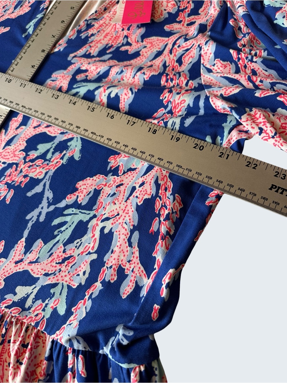 LILLY PULITZER Women's TRACI L/S Dress BOREALIS BLUE SWIM ON OVER XL NWT - Picture 9 of 9